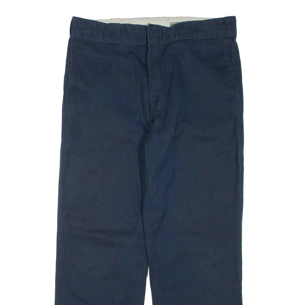 DICKIES Mens Trousers Blue Regular Straight W34 L30