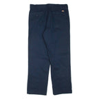 DICKIES Mens Trousers Blue Regular Straight W34 L30