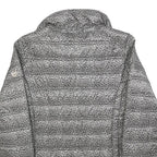 MICHAEL KORS Womens Grey Leopard Print Puffer Jacket S Polyester Zip Animal