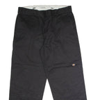 DICKIES Workwear Mens Twill Trousers Black Loose Straight W38 L30