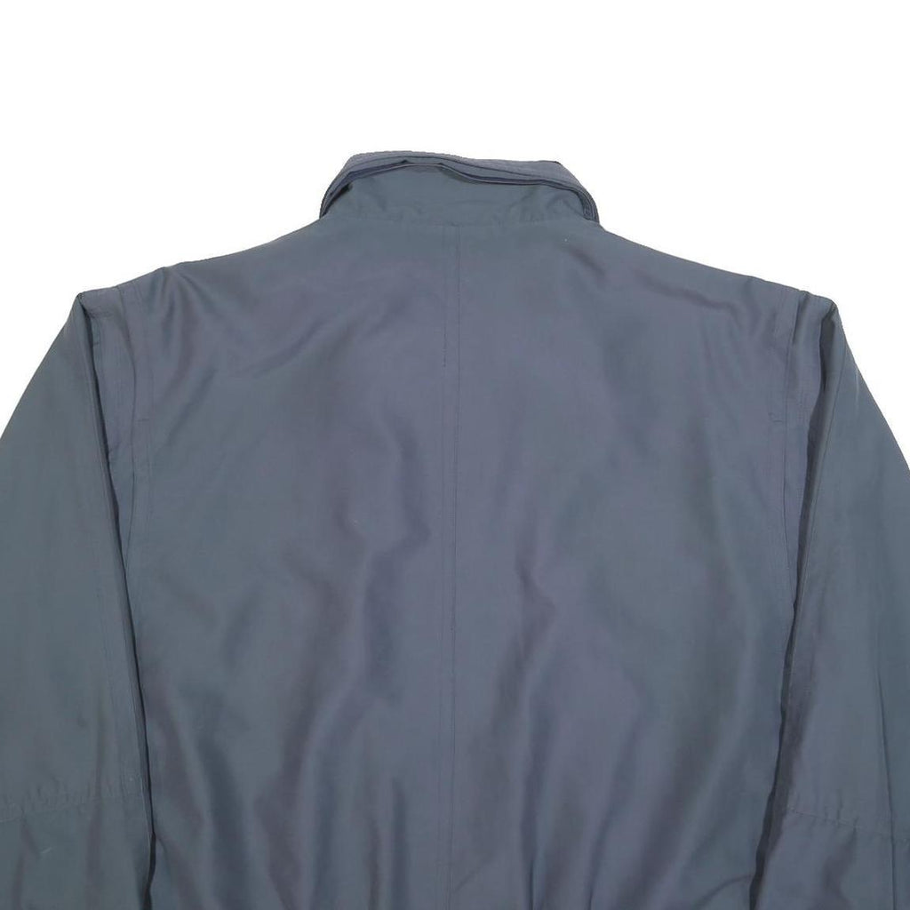 Mens Blue Cotton Blend Zip Jacket 2XL Casual Lightweight Plain Outerwear