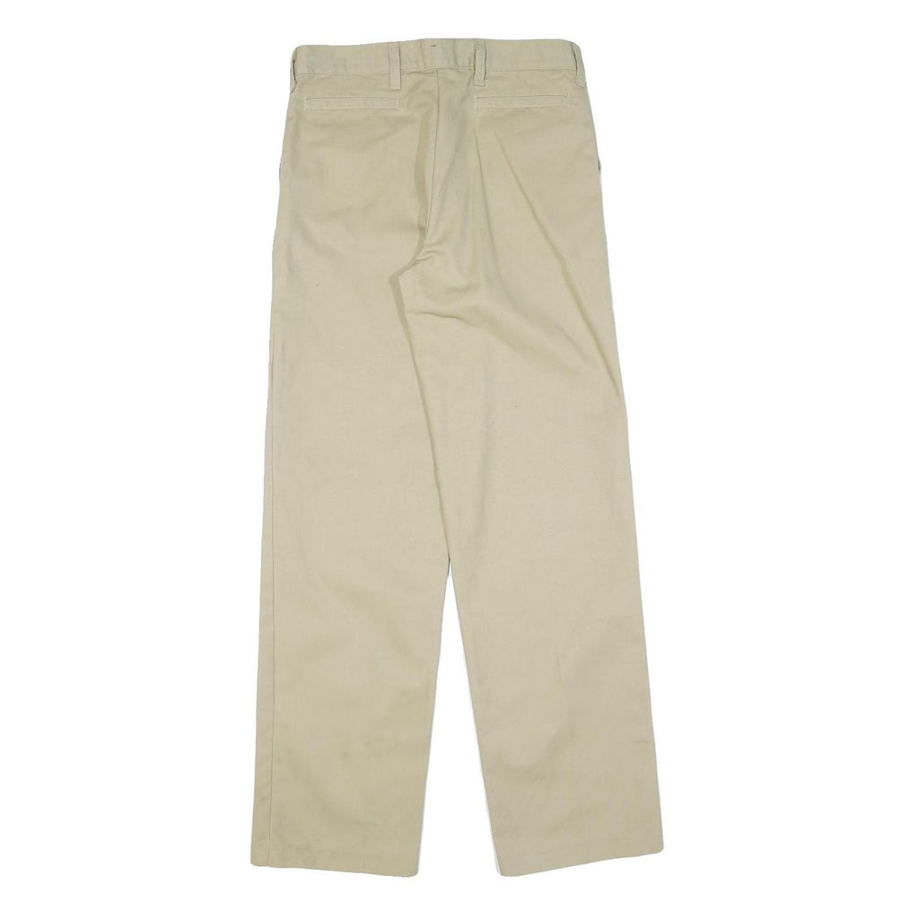DICKIES Mens Cotton Beige Regular Straight Trousers W28 L30 Workwear Classic Fit