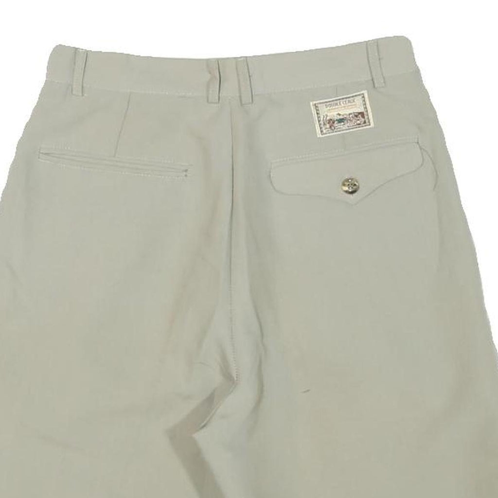 DOUBLE LEAGUE Womens Shorts Beige Casual Plain S W26 Summer Embroidered Logo