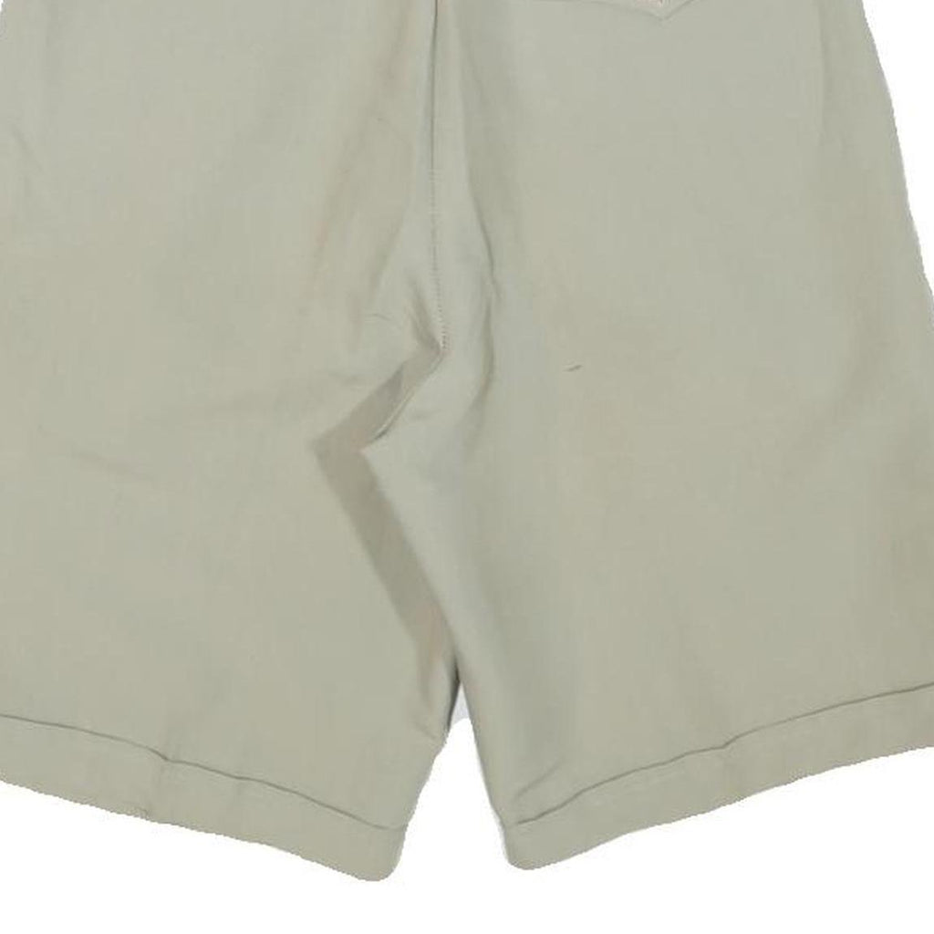 DOUBLE LEAGUE Womens Shorts Beige Casual Plain S W26 Summer Embroidered Logo