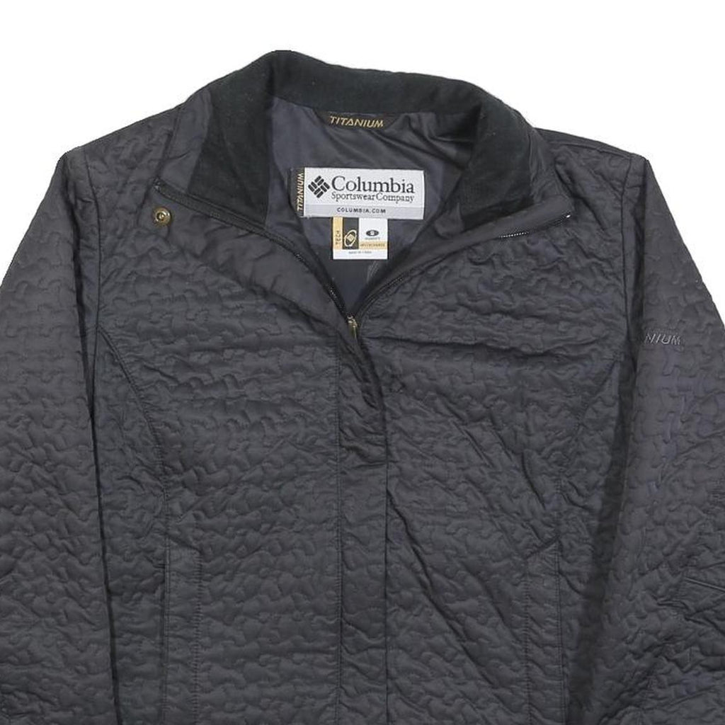 COLUMBIA Womens Black Jacket S Polyester Blend Quilted Zip Lightweight Outdoor