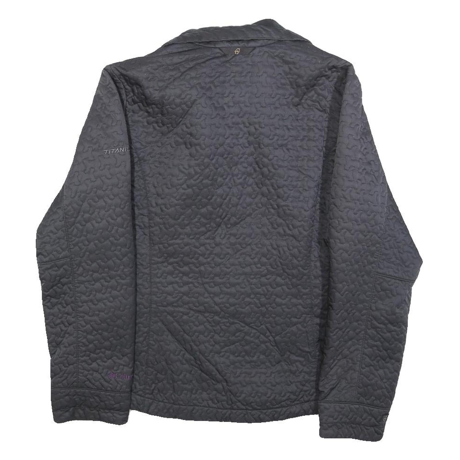 COLUMBIA Womens Black Jacket S Polyester Blend Quilted Zip Lightweight Outdoor
