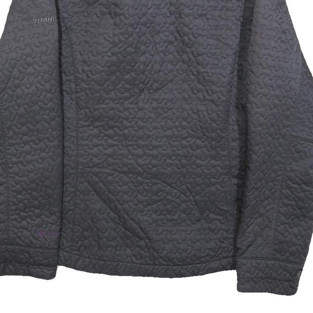 COLUMBIA Womens Black Jacket S Polyester Blend Quilted Zip Lightweight Outdoor