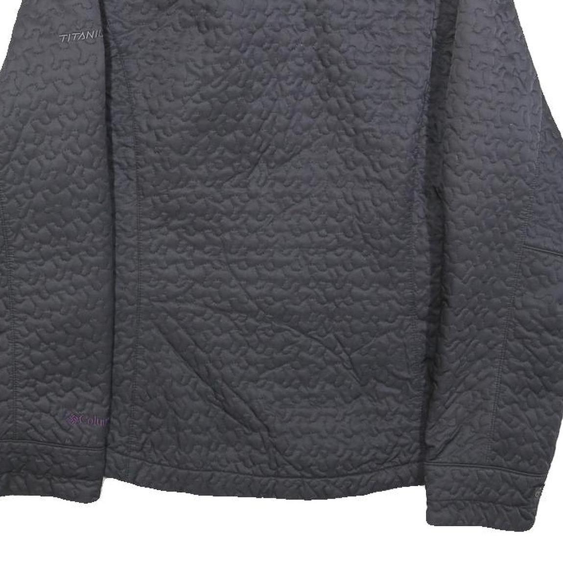 COLUMBIA Womens Black Jacket S Polyester Blend Quilted Zip Lightweight Outdoor