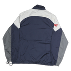 NFL Mens Navy Blue & Grey Zip Jacket L Polyester Blend Plain Sportswear