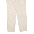Beige Womens Cotton Blend Regular Fit Straight Leg Trousers W32 L28 Classic