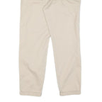 Beige Womens Cotton Blend Regular Fit Straight Leg Trousers W32 L28 Classic