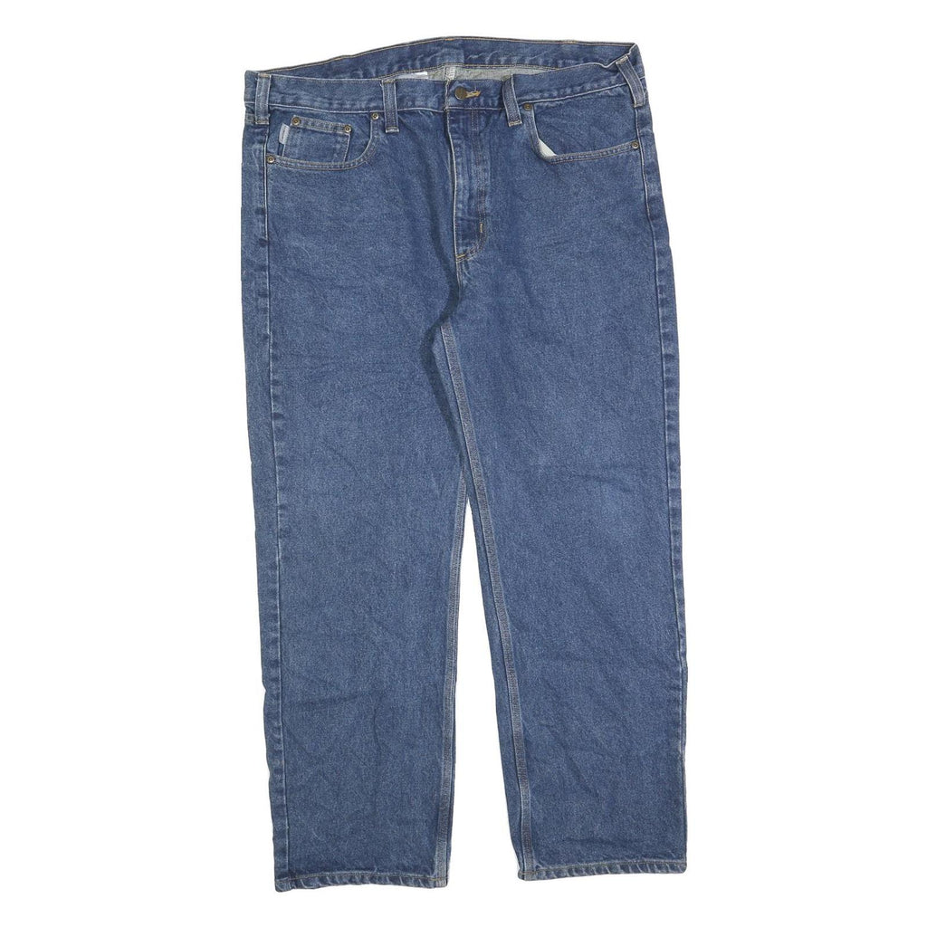 CARHARTT Mens Jeans Blue Regular Straight Denim Medium W40 L30 Workwear Zip