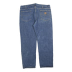 CARHARTT Mens Jeans Blue Regular Straight Denim Medium W40 L30 Workwear Zip