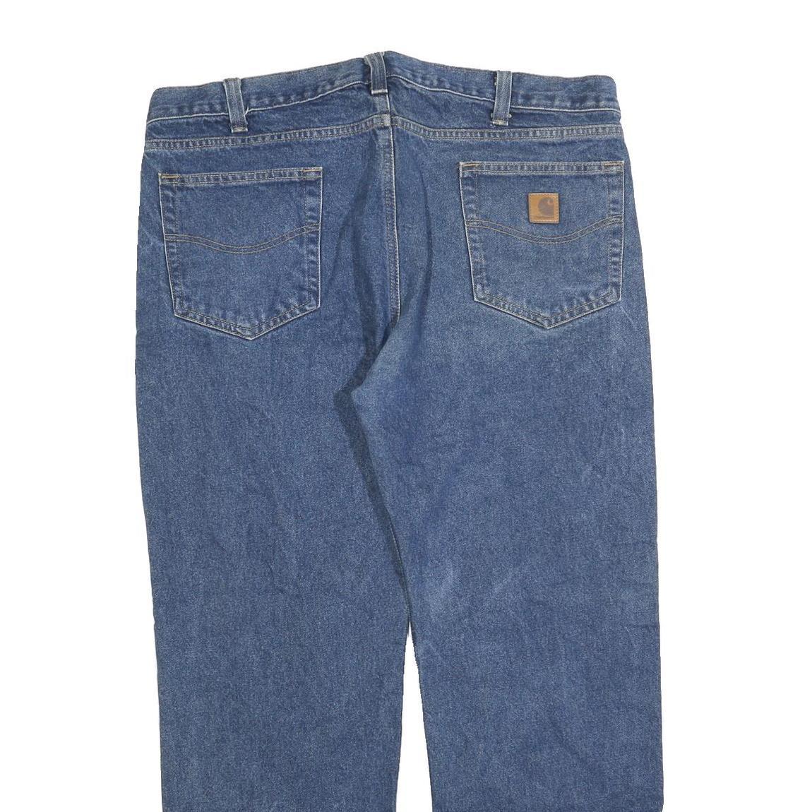 CARHARTT Mens Jeans Blue Regular Straight Denim Medium W40 L30 Workwear Zip