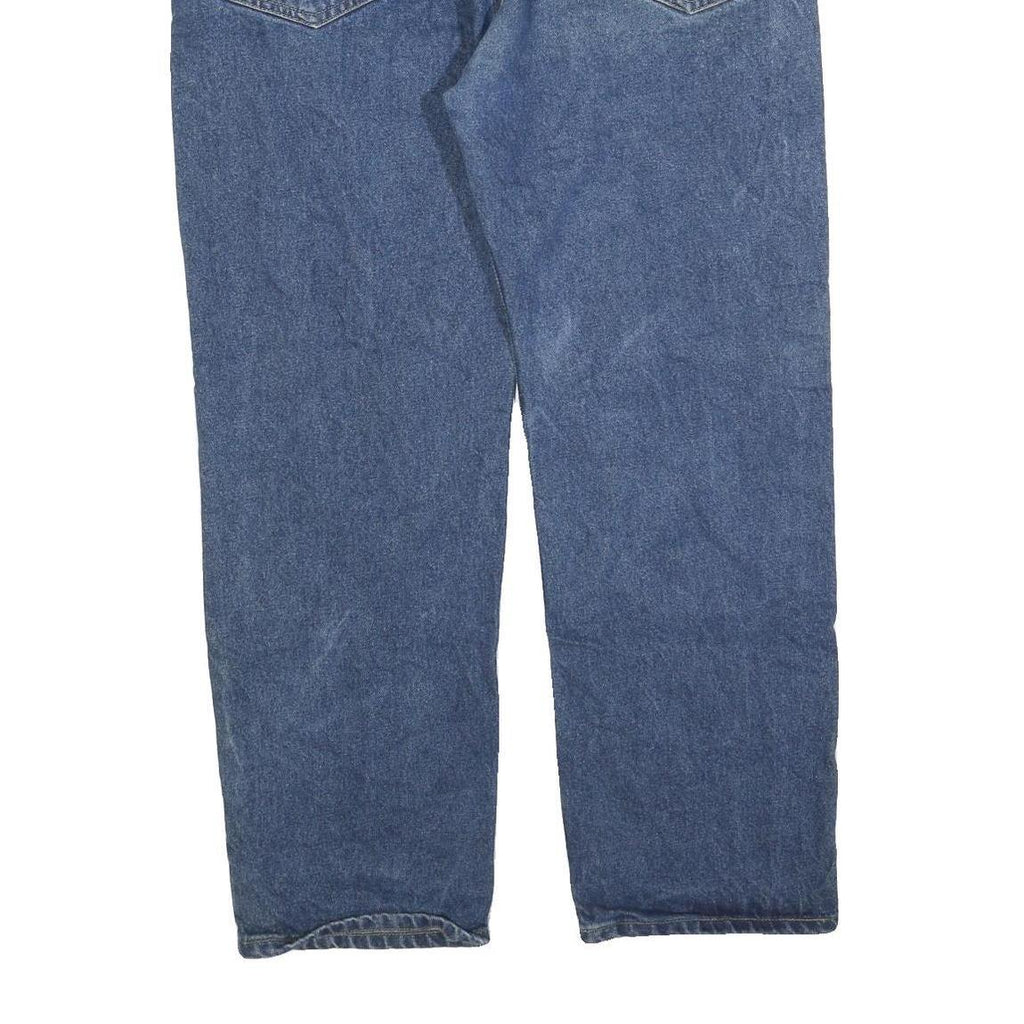 CARHARTT Mens Jeans Blue Regular Straight Denim Medium W40 L30 Workwear Zip