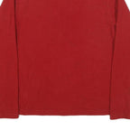 THE NORTH FACE Mens Red Pullover Patterned 1/4 Zip Jumper Size L Outdoor