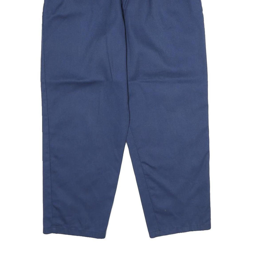 IC ISAACS Womens Cotton Blend Navy Regular Fit Straight Leg Trousers W26 L26