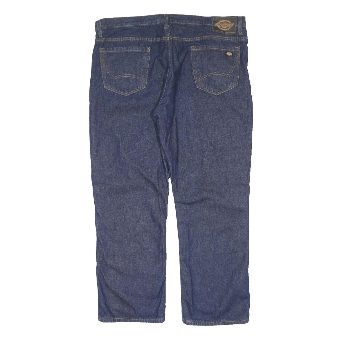 DICKIES Mens Regular Fit Straight Leg Denim Blue Jeans W40 L30 Classic Cotton