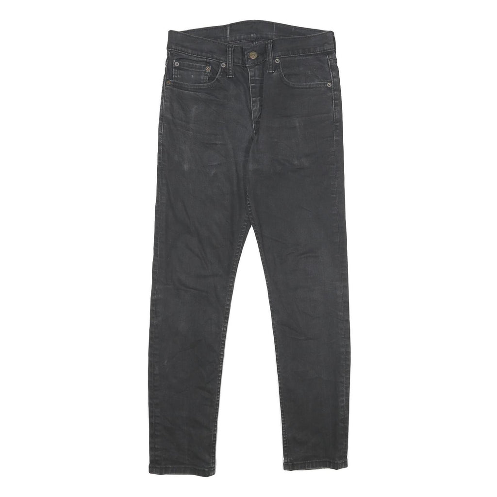 LEVI'S 512 Tapered Mens Jeans Black Slim Cotton Blend Denim W29 L30 Stylish Zip