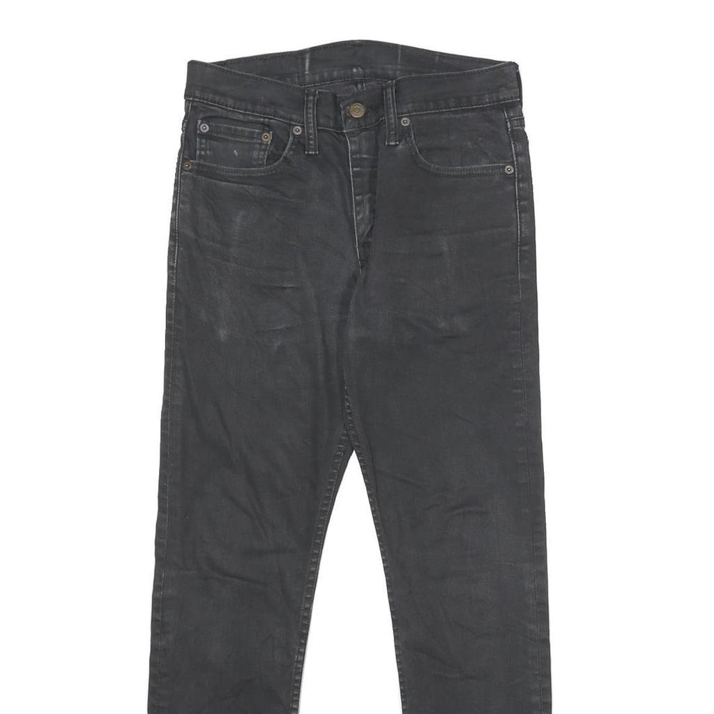 LEVI'S 512 Tapered Mens Jeans Black Slim Cotton Blend Denim W29 L30 Stylish Zip