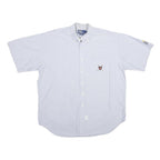 POLO RALPH LAUREN Mens Light Blue & White Short Sleeve Shirt XL Button-Down