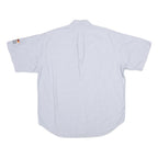 POLO RALPH LAUREN Mens Light Blue & White Short Sleeve Shirt XL Button-Down