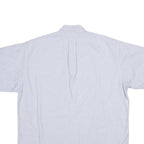 POLO RALPH LAUREN Mens Light Blue & White Short Sleeve Shirt XL Button-Down