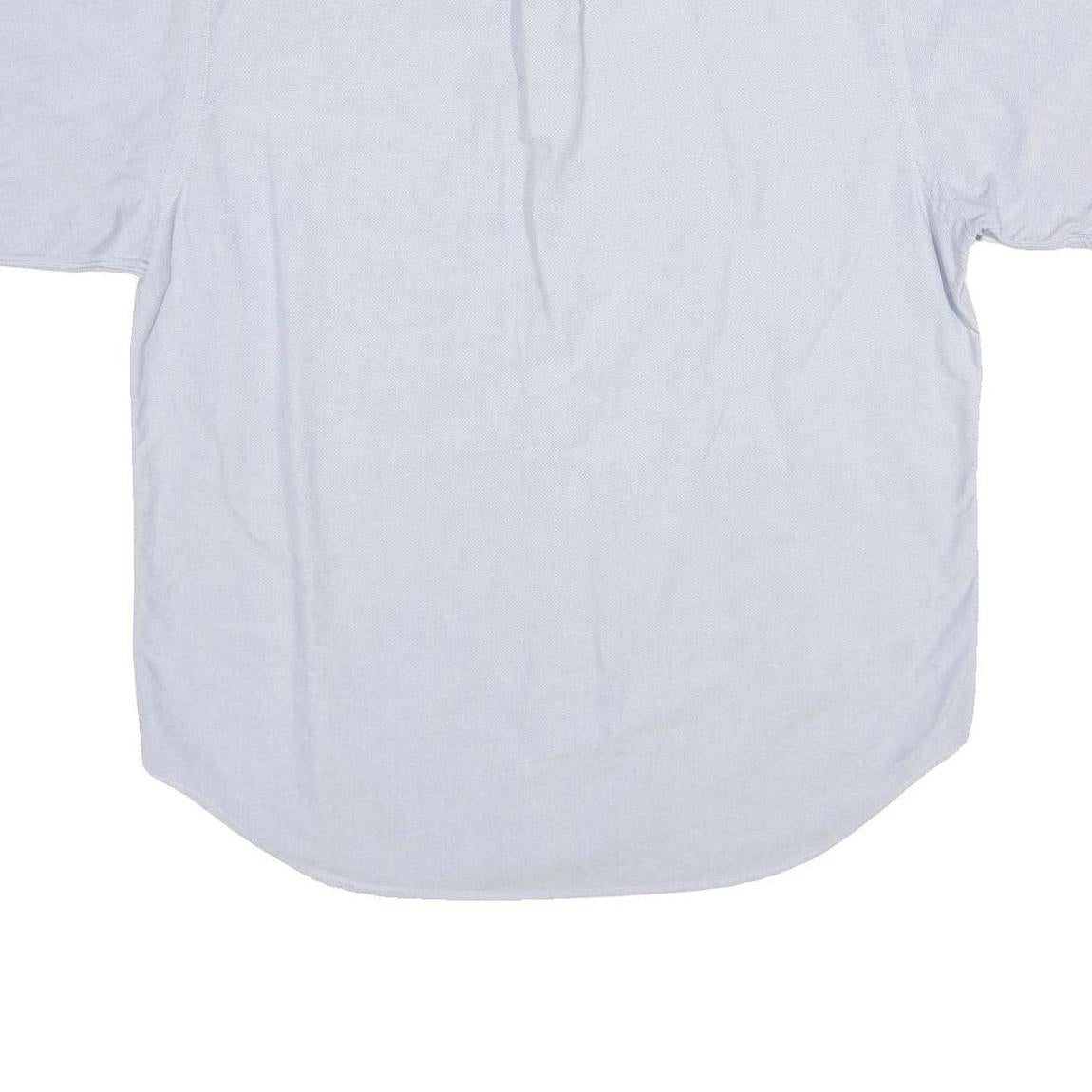 POLO RALPH LAUREN Mens Light Blue & White Short Sleeve Shirt XL Button-Down