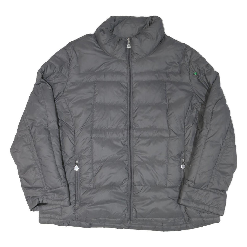 CALVIN KLEIN Womens Grey Nylon Zip Jacket 2XL Lightweight Puffer Outerwear