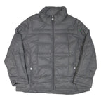 CALVIN KLEIN Womens Grey Nylon Zip Jacket 2XL Lightweight Puffer Outerwear