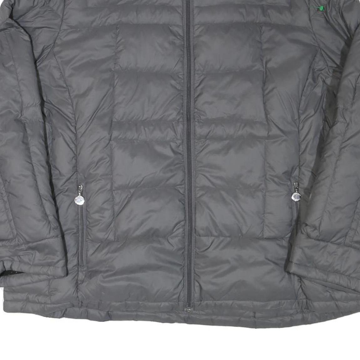 CALVIN KLEIN Womens Grey Nylon Zip Jacket 2XL Lightweight Puffer Outerwear