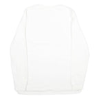 LEVI'S Mens White Cotton Blend Crew Neck Sweatshirt M Logo Printed Pullover