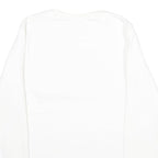 LEVI'S Mens White Cotton Blend Crew Neck Sweatshirt M Logo Printed Pullover