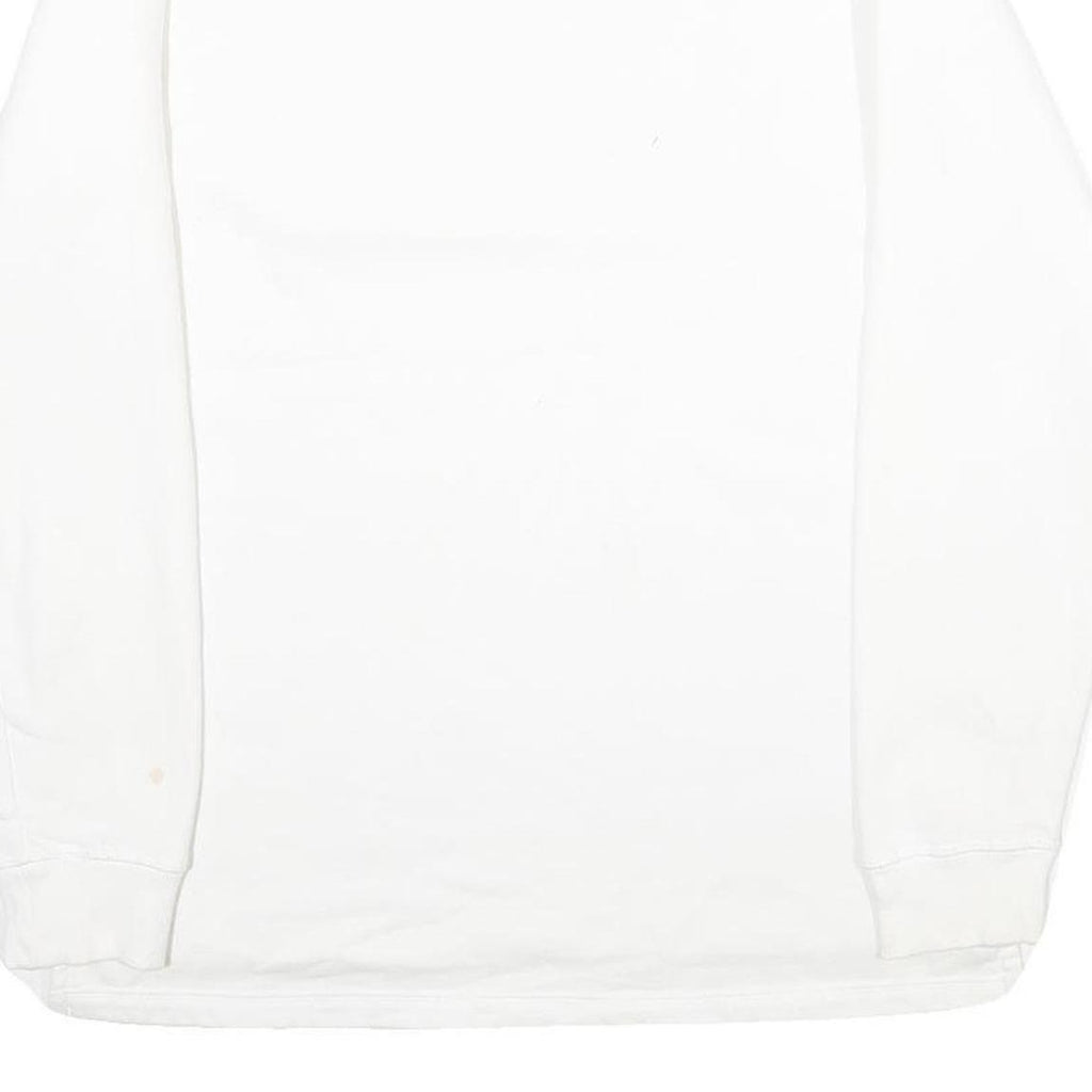LEVI'S Mens White Cotton Blend Crew Neck Sweatshirt M Logo Printed Pullover