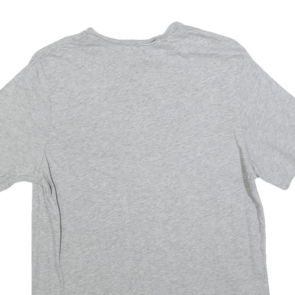 NIKE Mens Grey Graphic T-Shirt M Short Sleeve Crew Neck Cotton Blend
