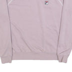 FILA Womens Pink Crew Neck M Sweatshirt Cotton Blend Light Purple Casual Wear