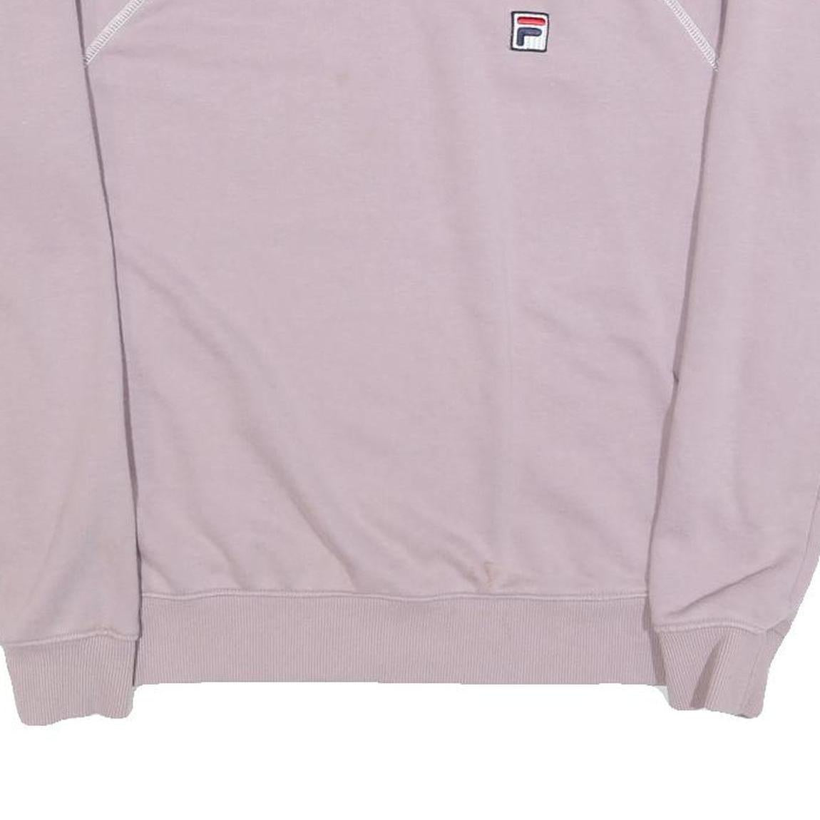 FILA Womens Pink Crew Neck M Sweatshirt Cotton Blend Light Purple Casual Wear