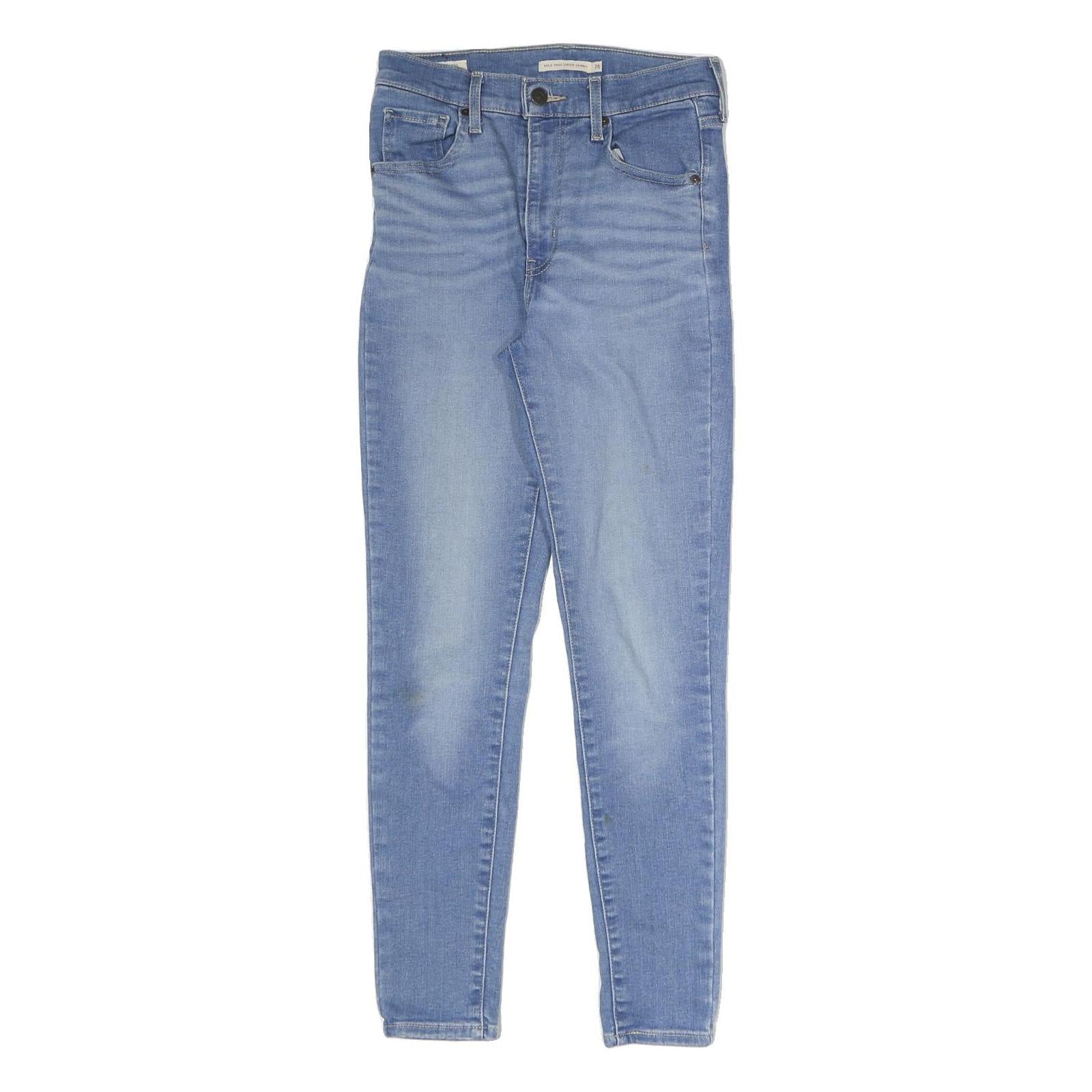 LEVI'S Womens Light Blue Slim Skinny Denim Jeans W26 L26 Zip Cotton Blend