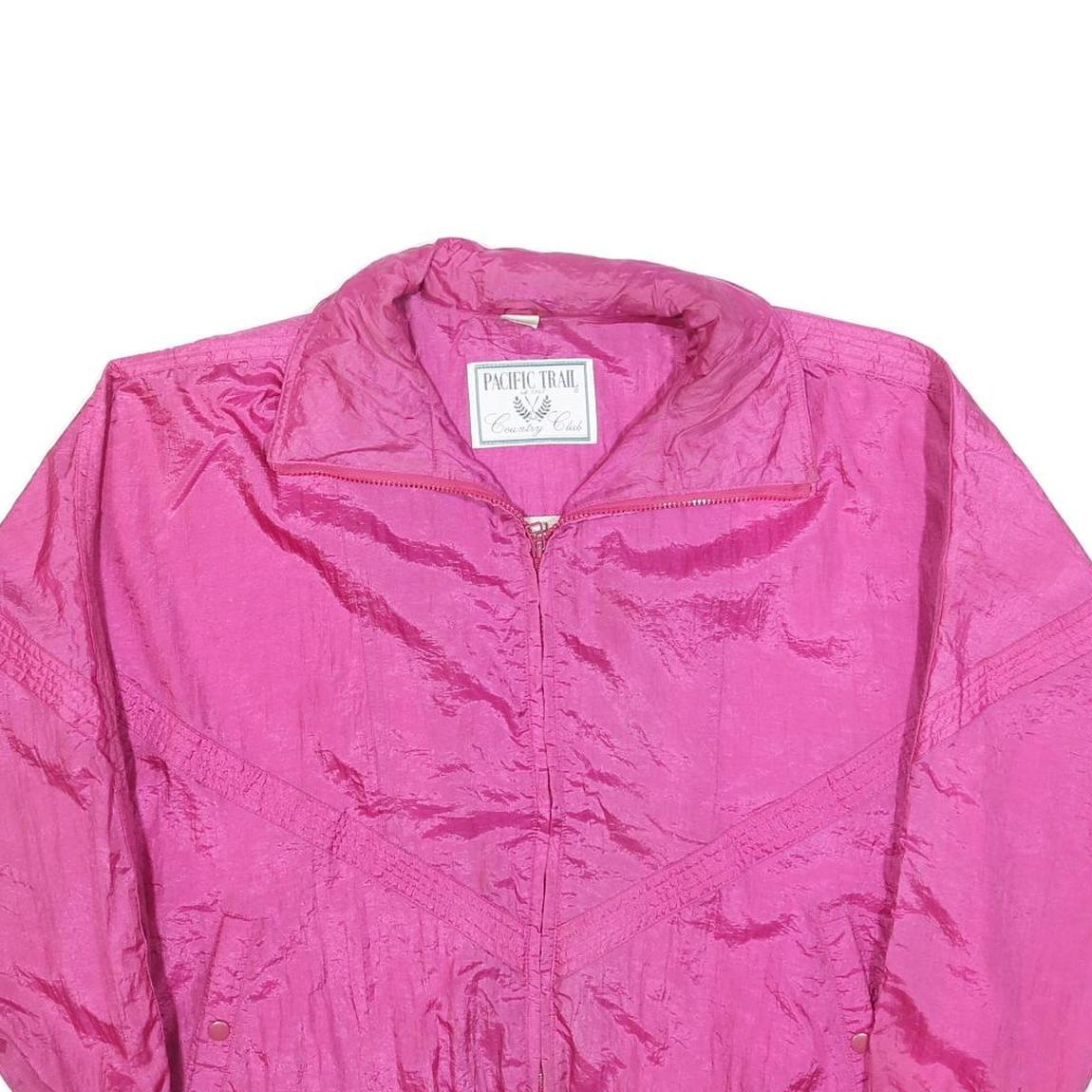 PACIFIC TRAIL Womens Pink Jacket L Polyester Blend Plain Zip Windbreaker
