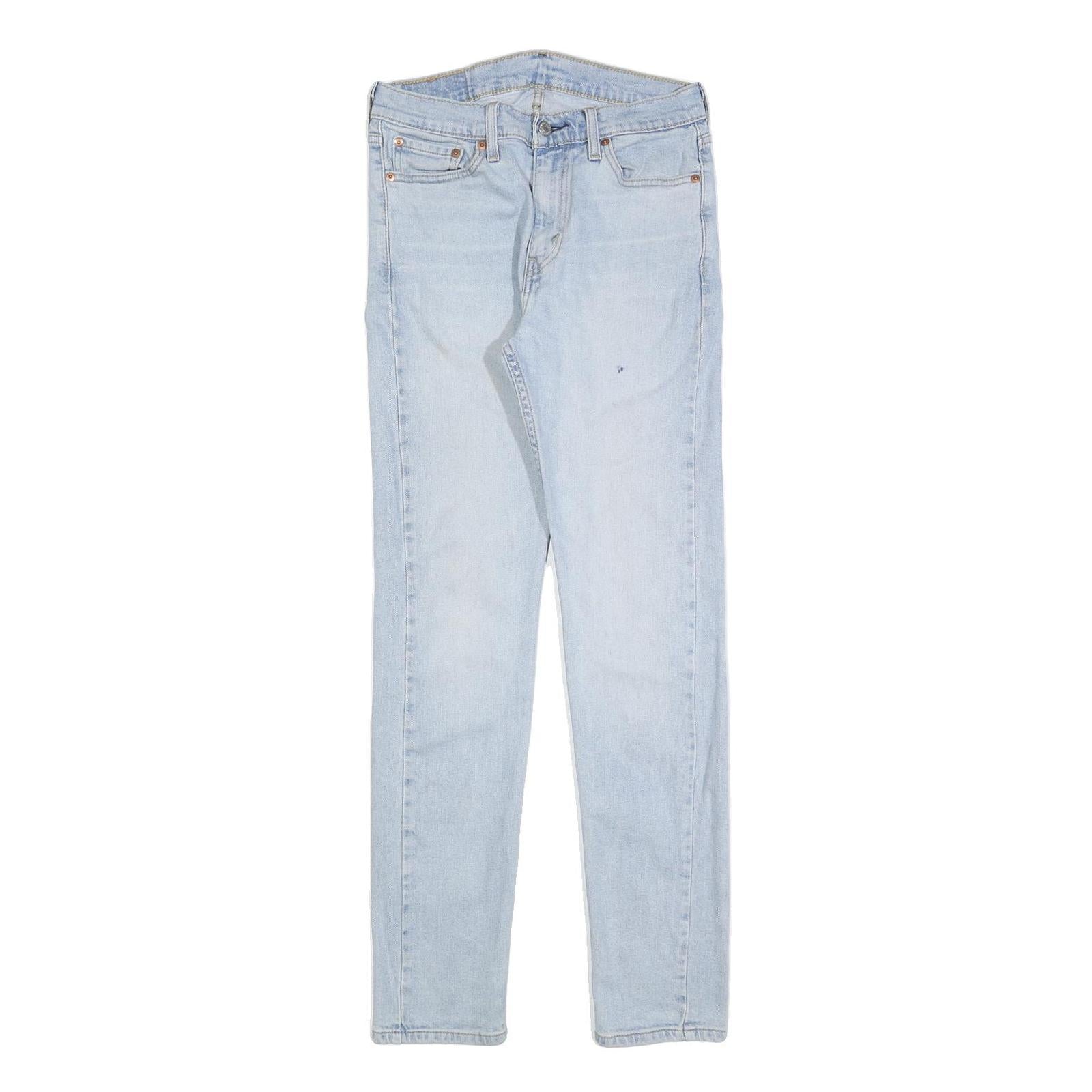 LEVI'S 510 Mens Slim Light Blue Denim Jeans Cotton Blend W29 L32 Zip Closure