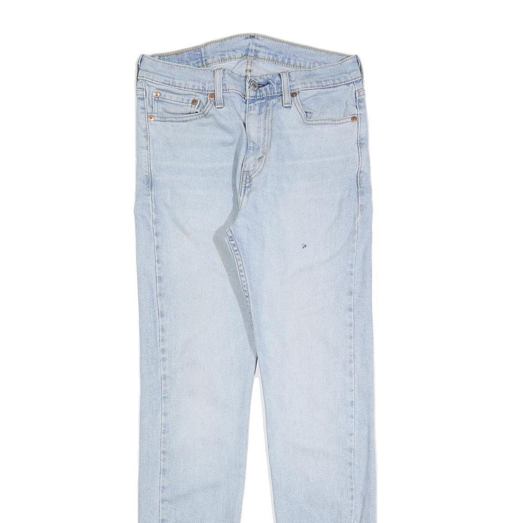 LEVI'S 510 Mens Slim Light Blue Denim Jeans Cotton Blend W29 L32 Zip Closure