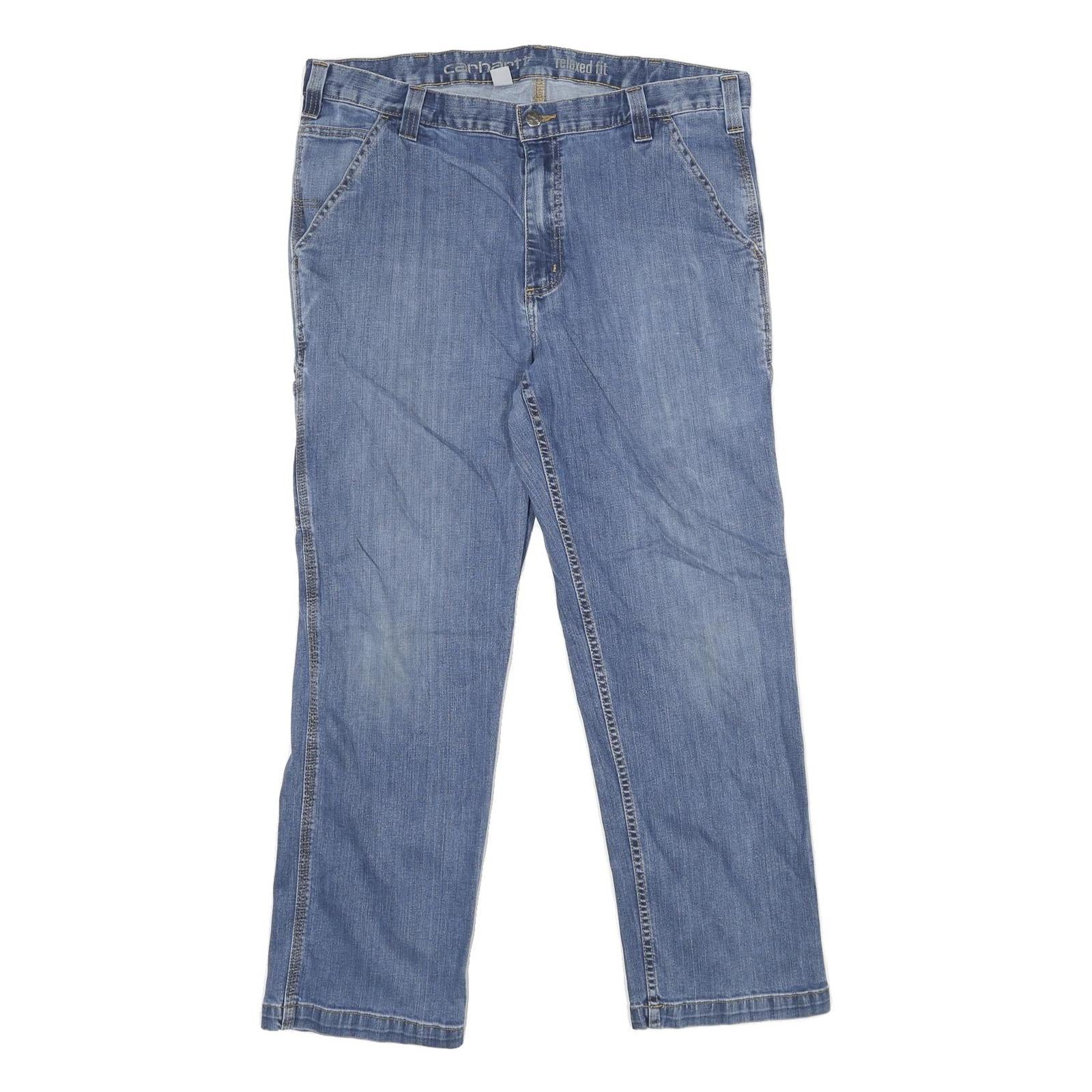 CARHARTT Mens Jeans Blue Relaxed Straight Denim Medium W38 L30 Casual Workwear