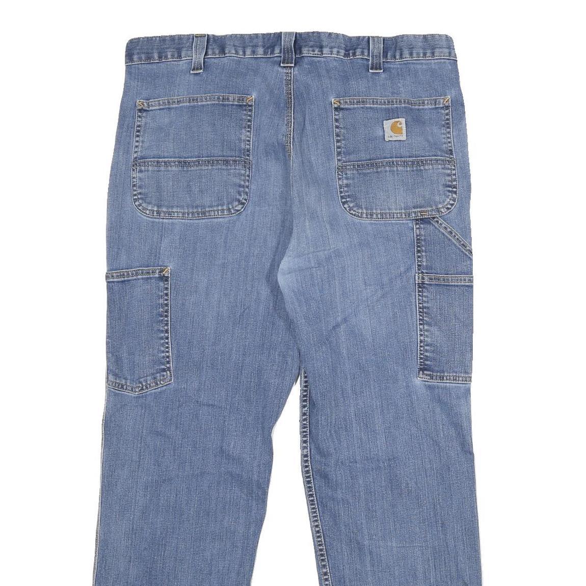 CARHARTT Mens Jeans Blue Relaxed Straight Denim Medium W38 L30 Casual Workwear