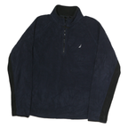 NAUTICA Mens Navy & Black Plain Pullover Jumper Crew Neck Regular XL
