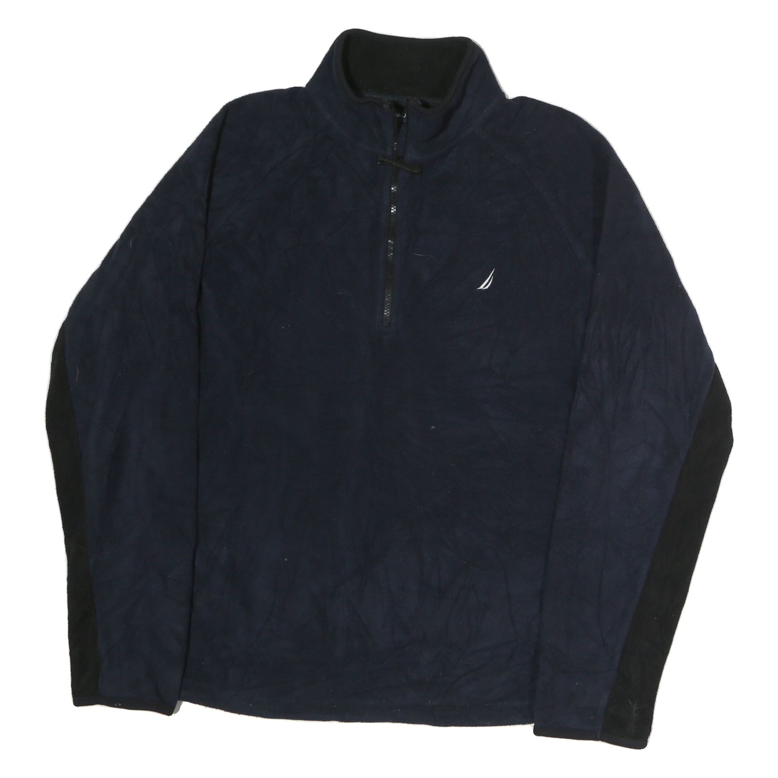 NAUTICA Mens Navy & Black Plain Pullover Jumper Crew Neck Regular XL