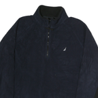 NAUTICA Mens Navy & Black Plain Pullover Jumper Crew Neck Regular XL