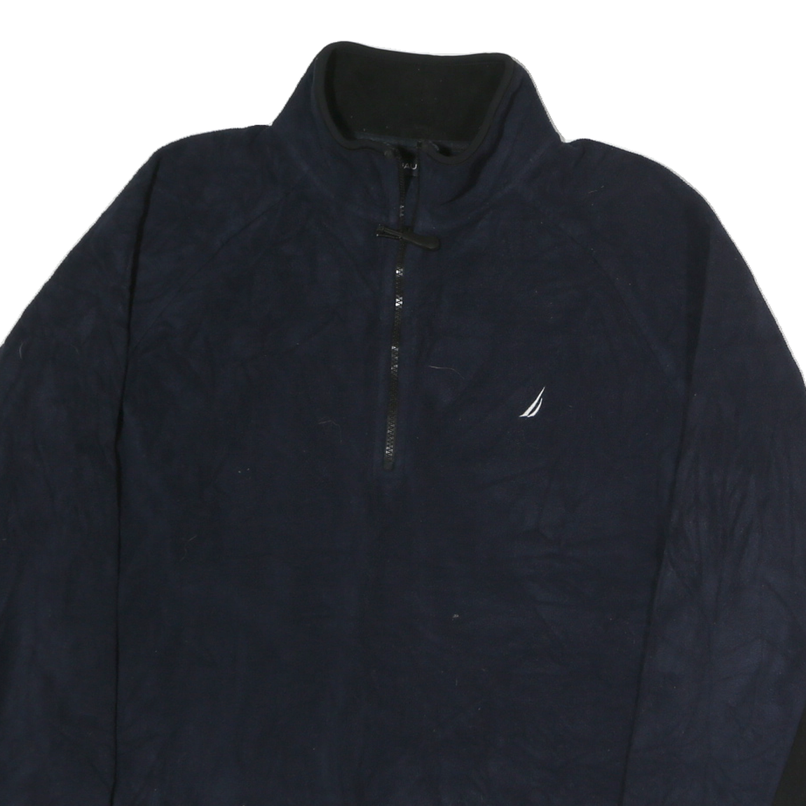 NAUTICA Mens Navy & Black Plain Pullover Jumper Crew Neck Regular XL