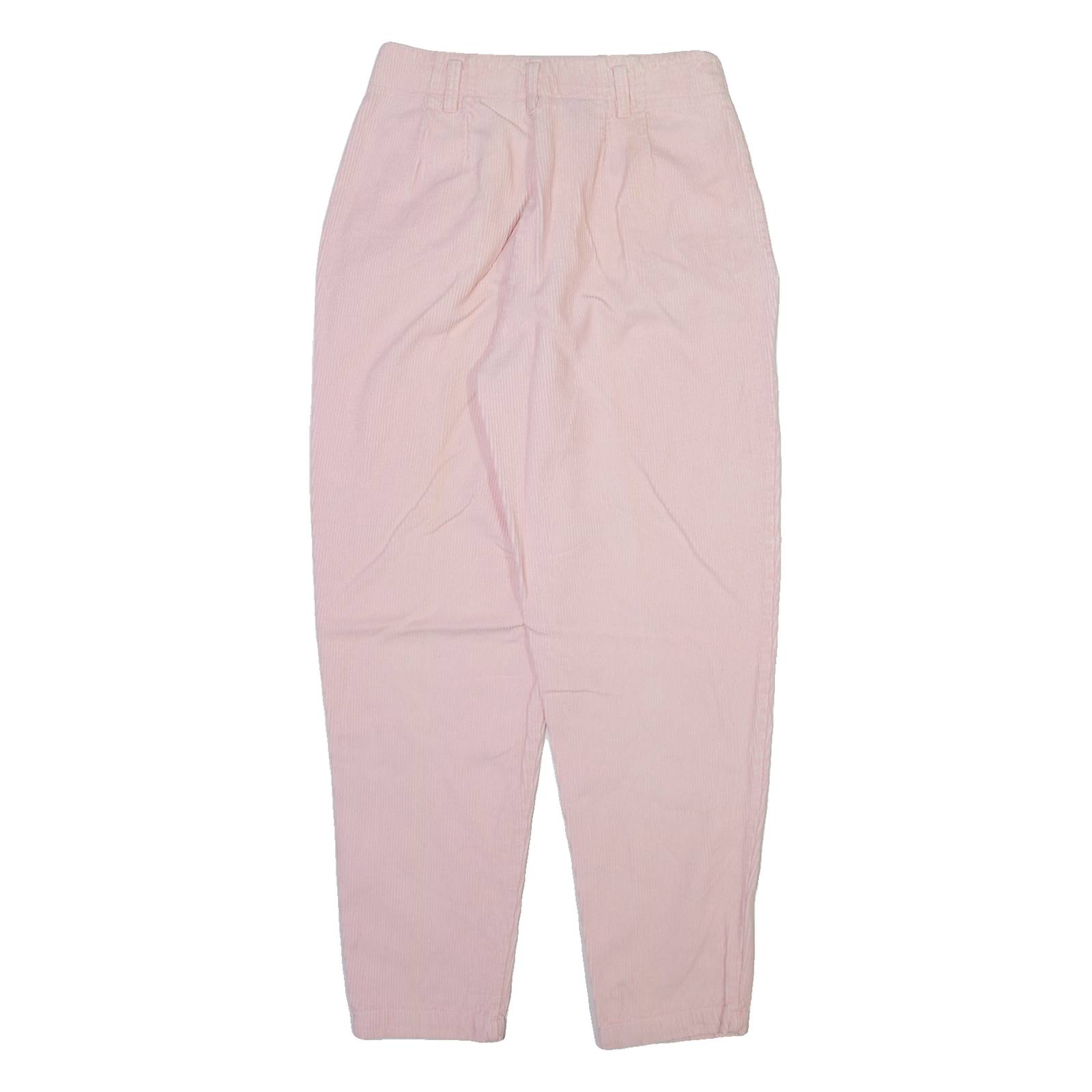 BEST Womens Corduroy Trousers Pink Relaxed Tapered W26 L28