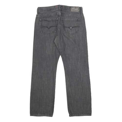 GUESS Mens Jeans Grey Relaxed Straight Denim Medium W30 L27 Casual Stylish Zip