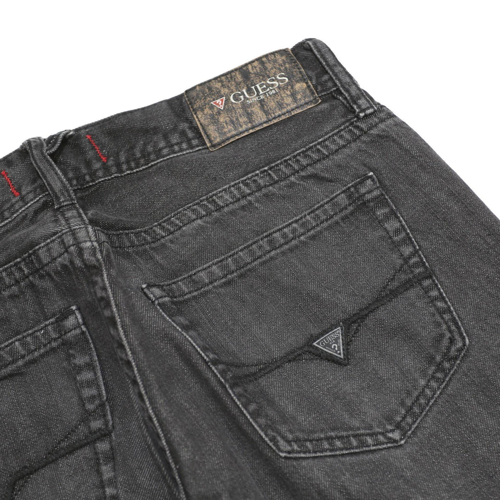 GUESS Mens Jeans Grey Relaxed Straight Denim Medium W30 L27 Casual Stylish Zip